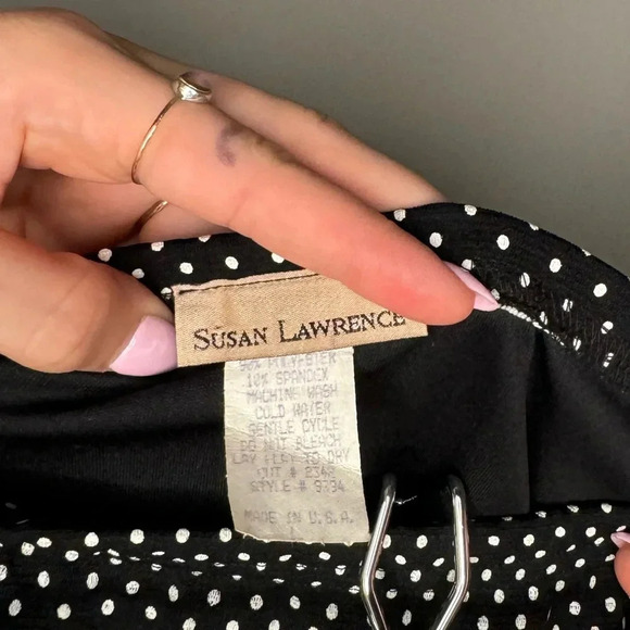 VINTAGE Retro Susan Lawrence POLKA DOT SKIRT - Picture 8 of 11